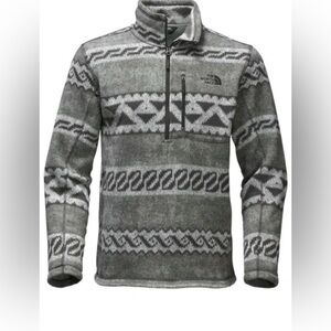 The North Face Gray novelty Gordon lion Fleece Pullover size medium